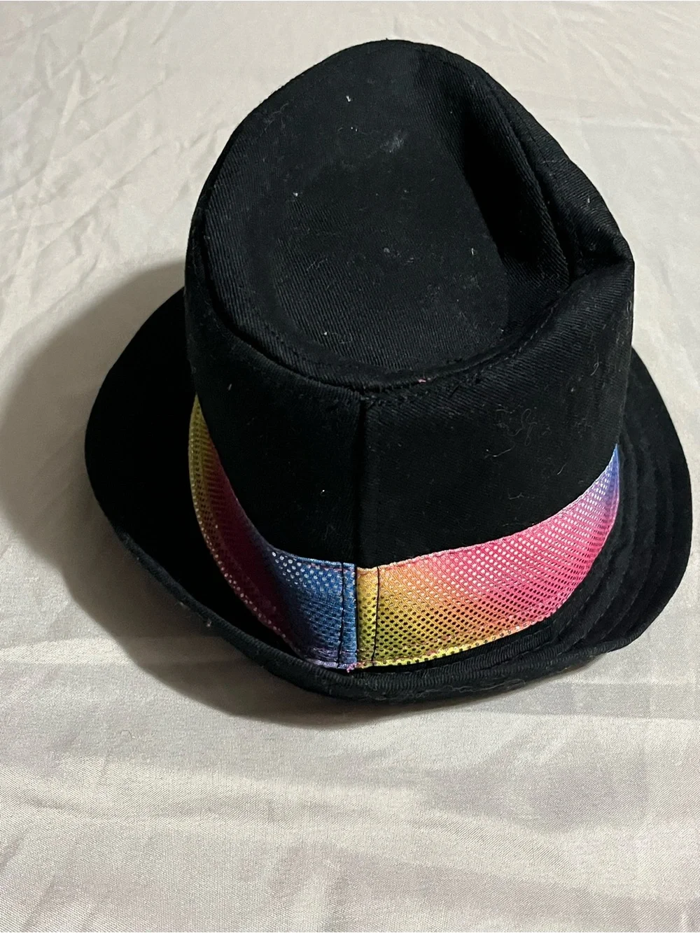 Hello Kitty Black Hat with Rainbow Sequin Band